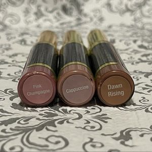 LipSense Pink Champagne, Cappuccino, & Dawn Rising